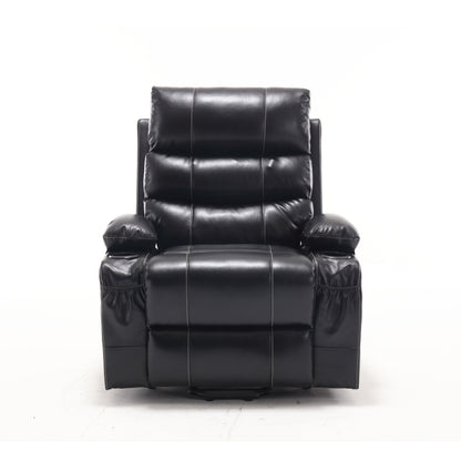 Elias Large Power Lift Recliner Chair with Massage - Black