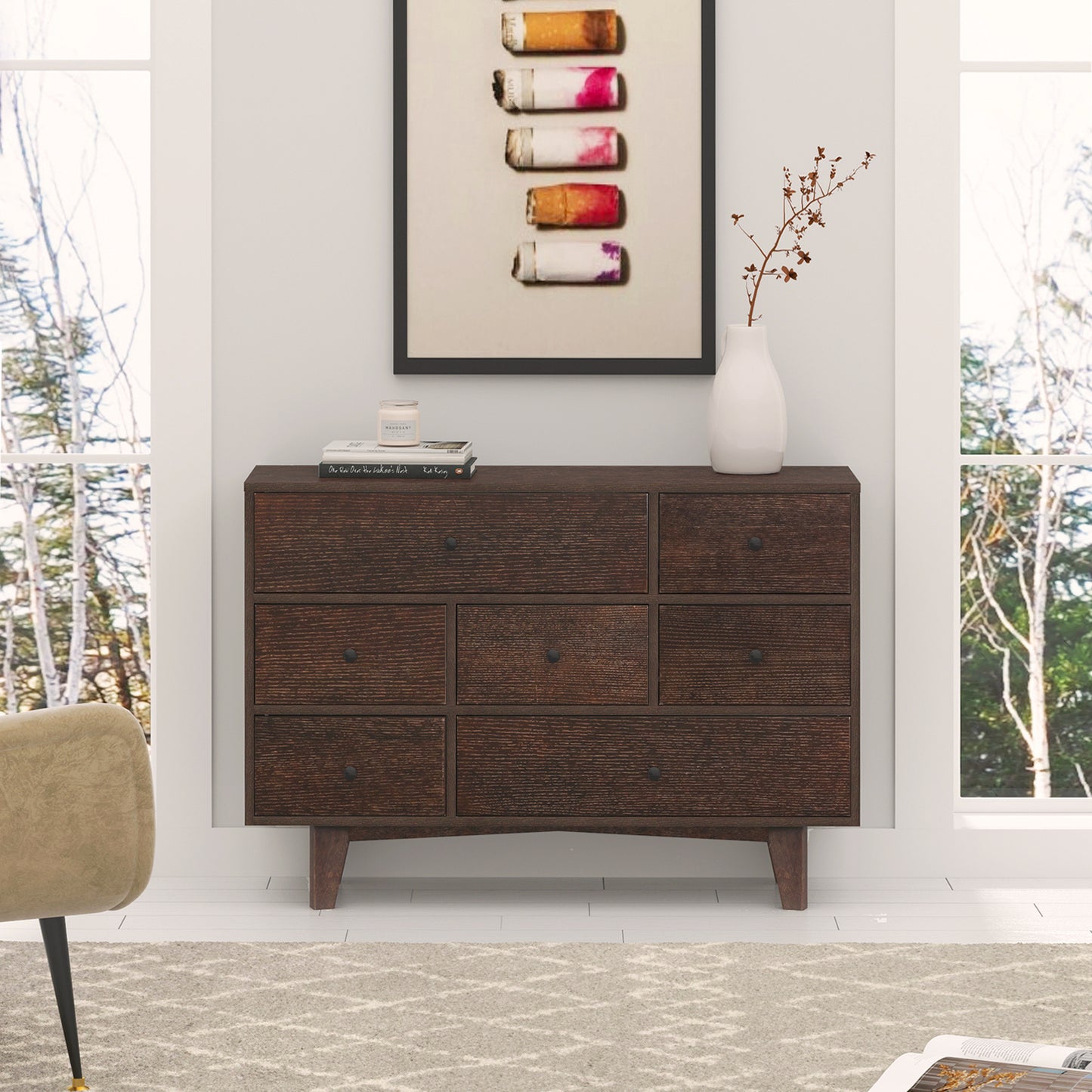 Nez Solid Wood Drawer Dresser Cabinet