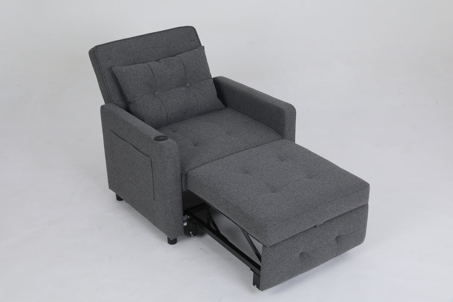 Sleeper Chair 3-in-1 Convertible - Gray