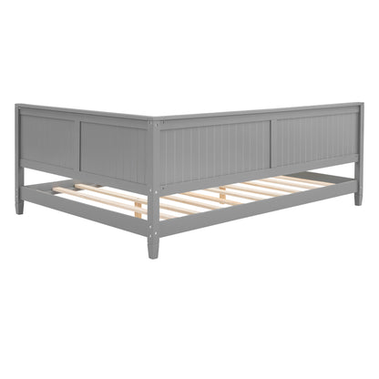 Lou Full Size Wooden Daybed - Gray