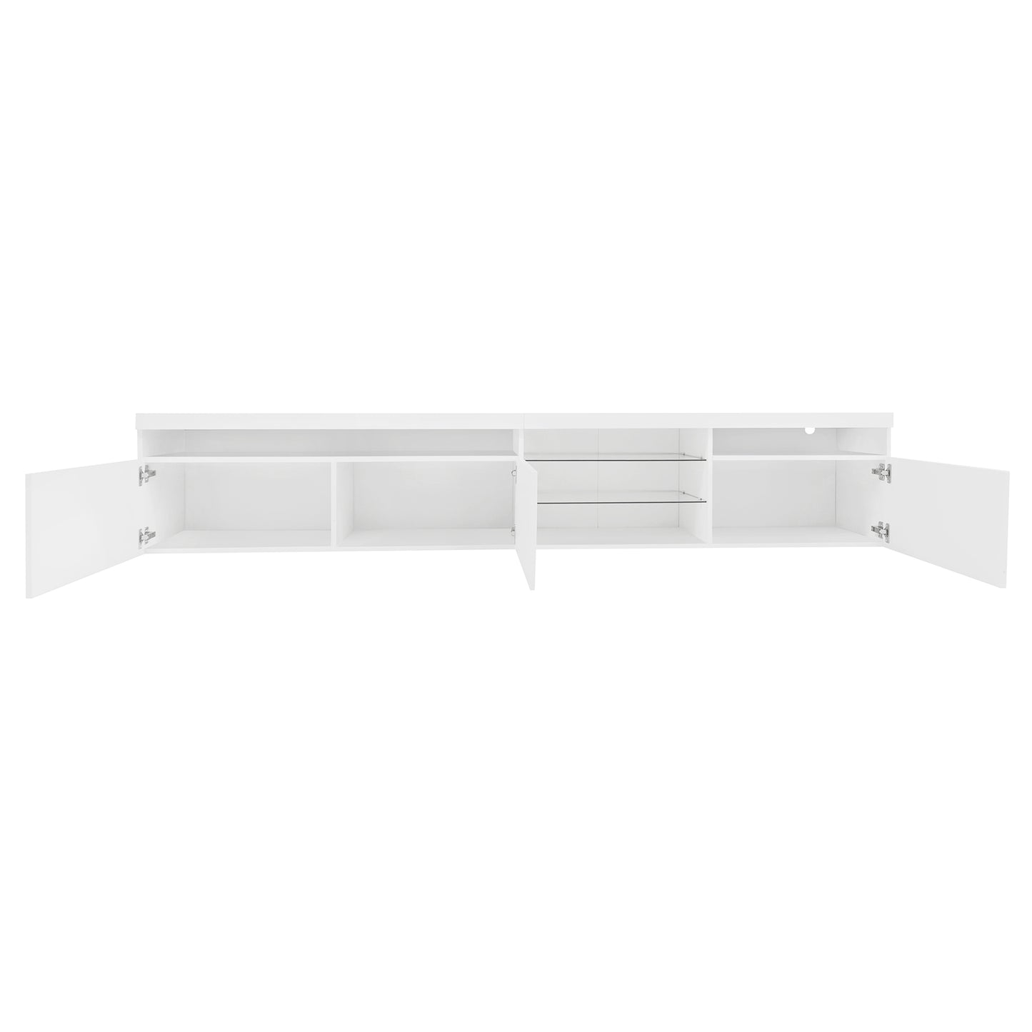 Ritz TV Stand with LED Color Changing Lights - White