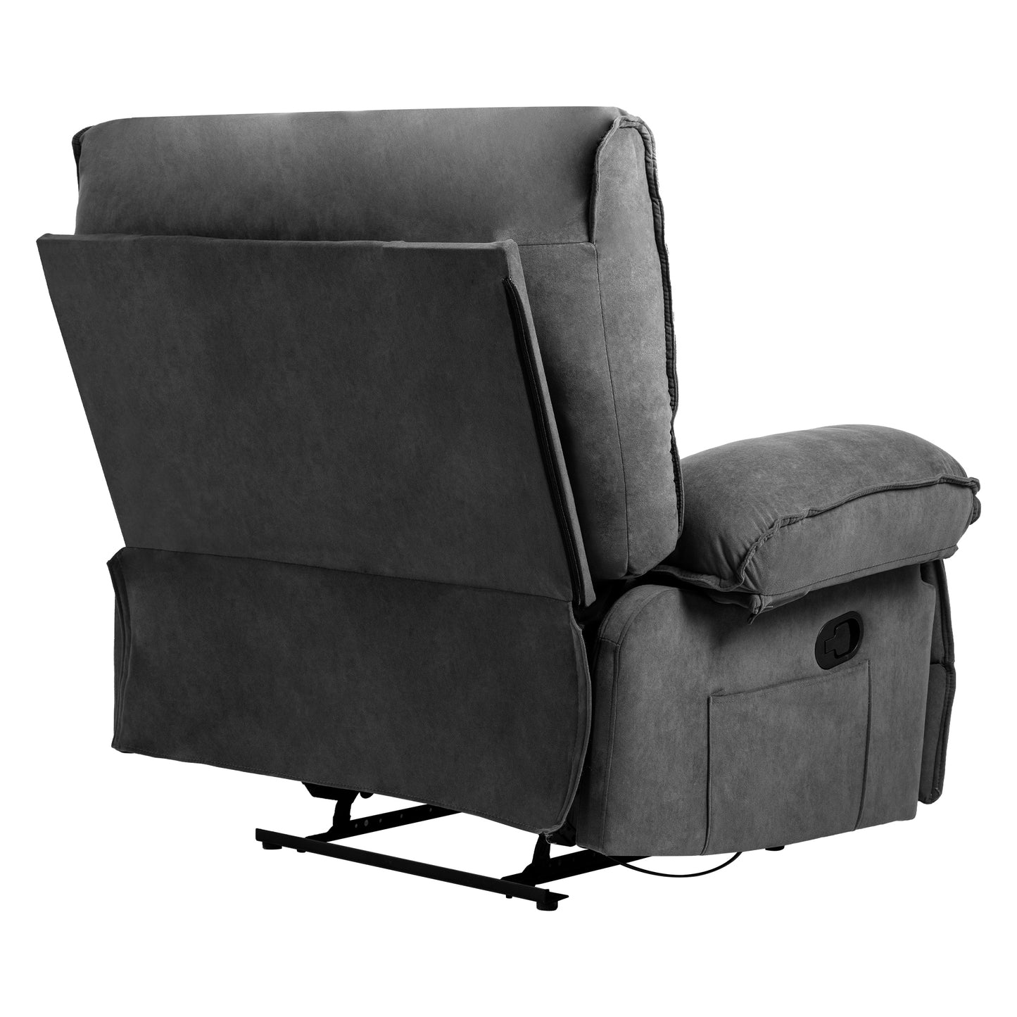 Kenzo Oversized Manual Recliner Chair - Gray