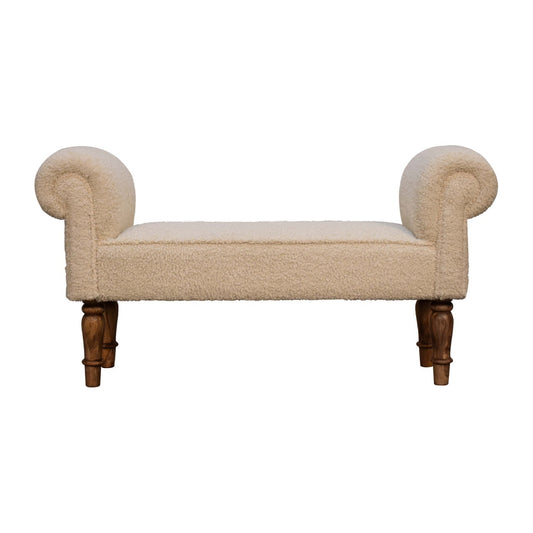 Zac Boucle Cream Bench