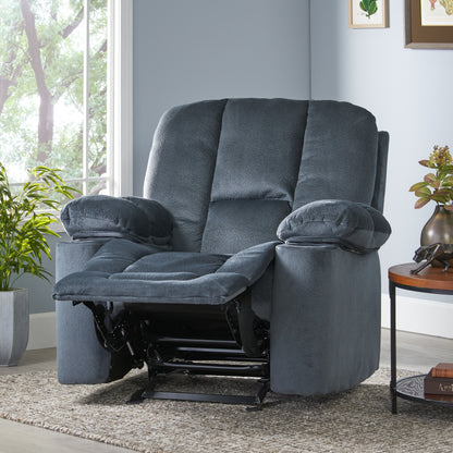 Luxurious Manual Recliner Chair - Silver