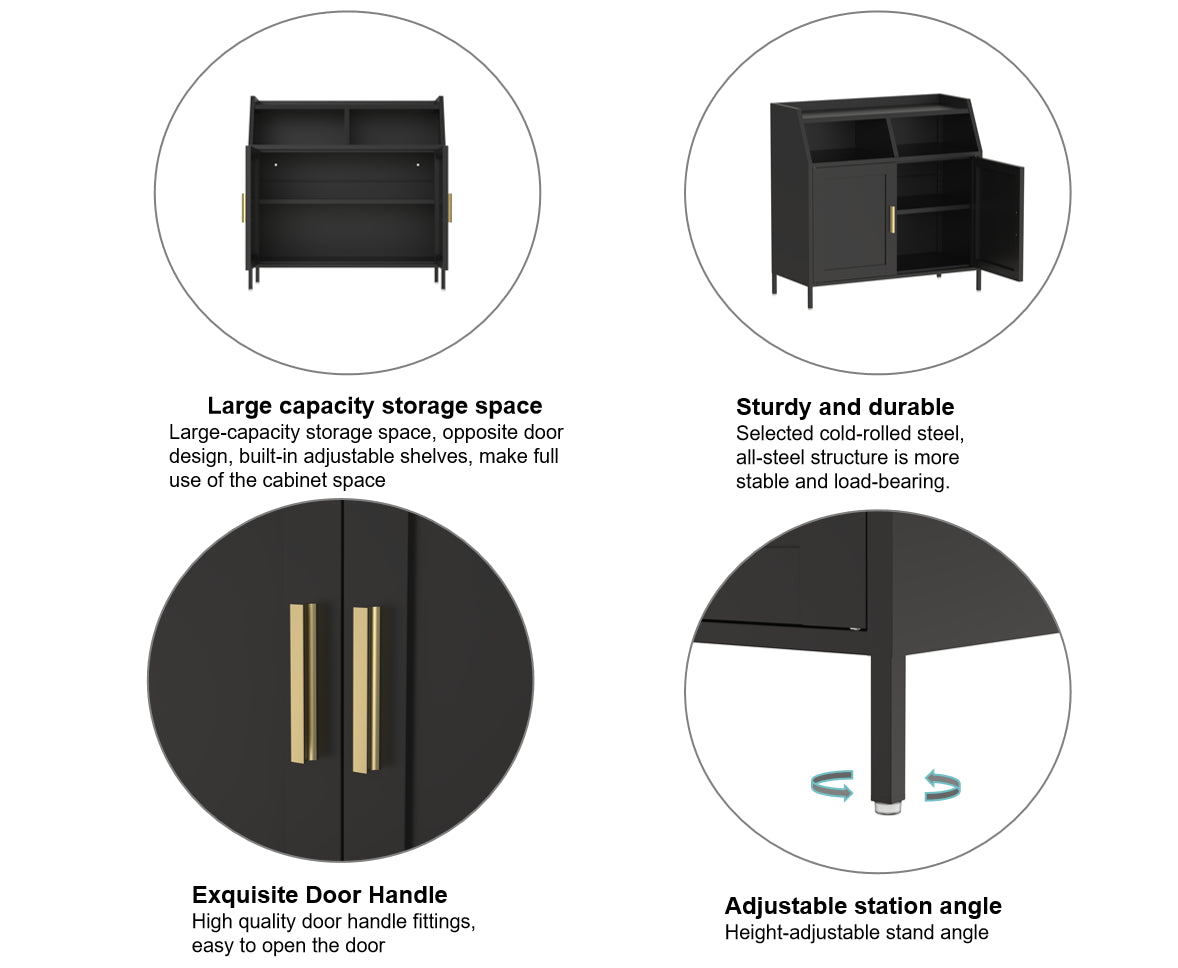 Neha Storage Cabinet - Black