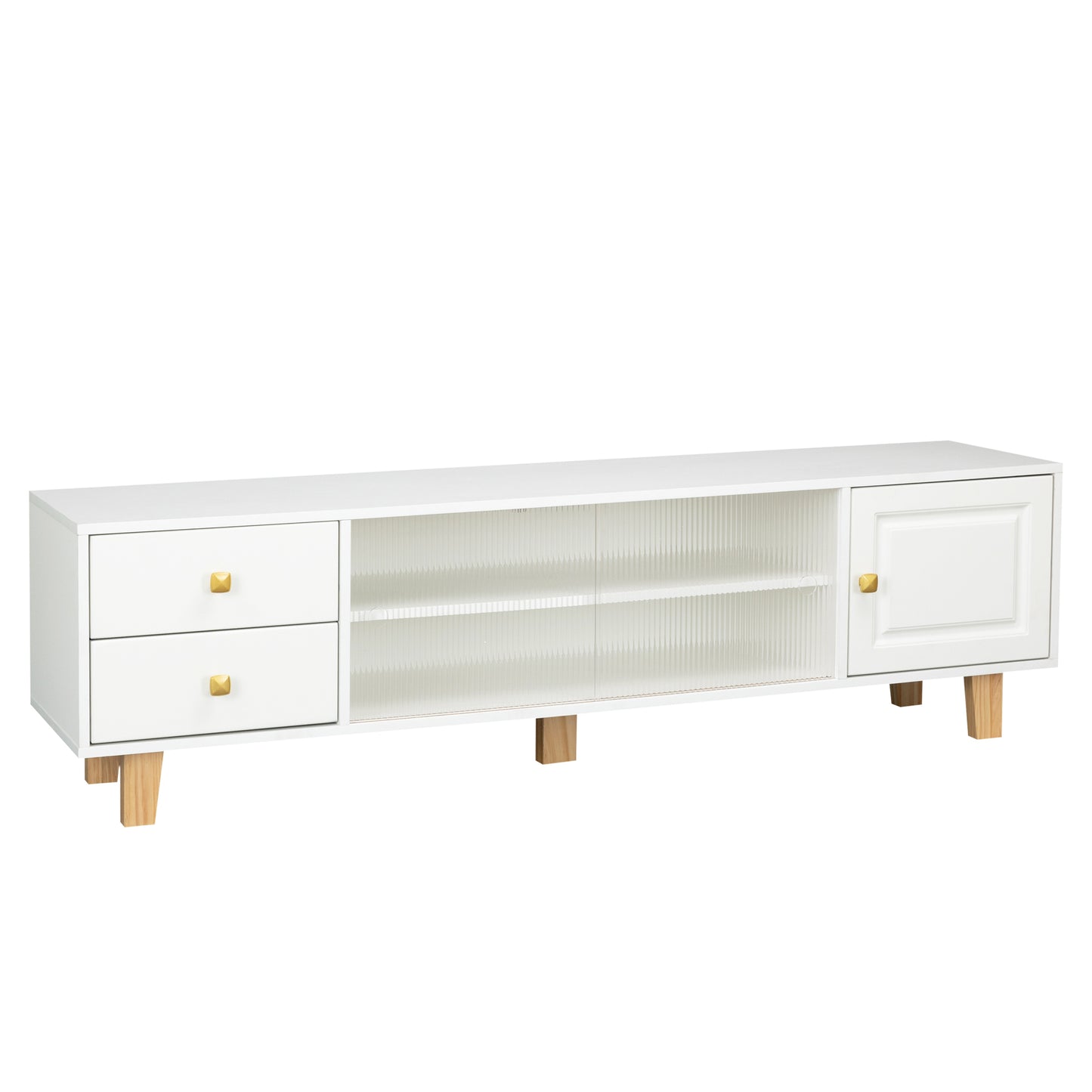 Buckingham II TV stand Entertainment Center - White