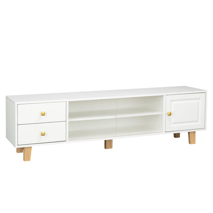 Buckingham II TV stand Entertainment Center - White