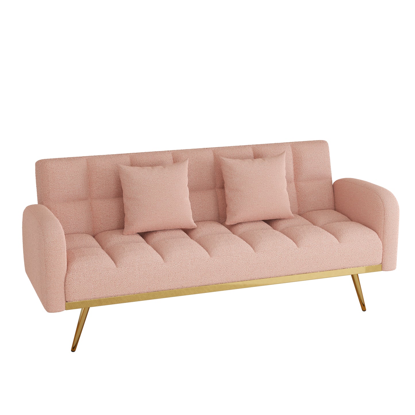 Sonic Convertible Sofa Bed- Pink