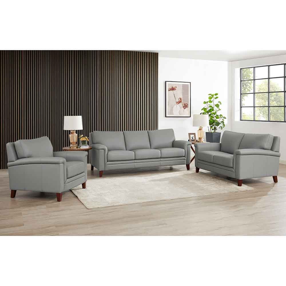 Westcott Leather Loveseat - Gray