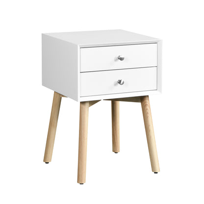 Tim Nightstand 2-Drawers - White