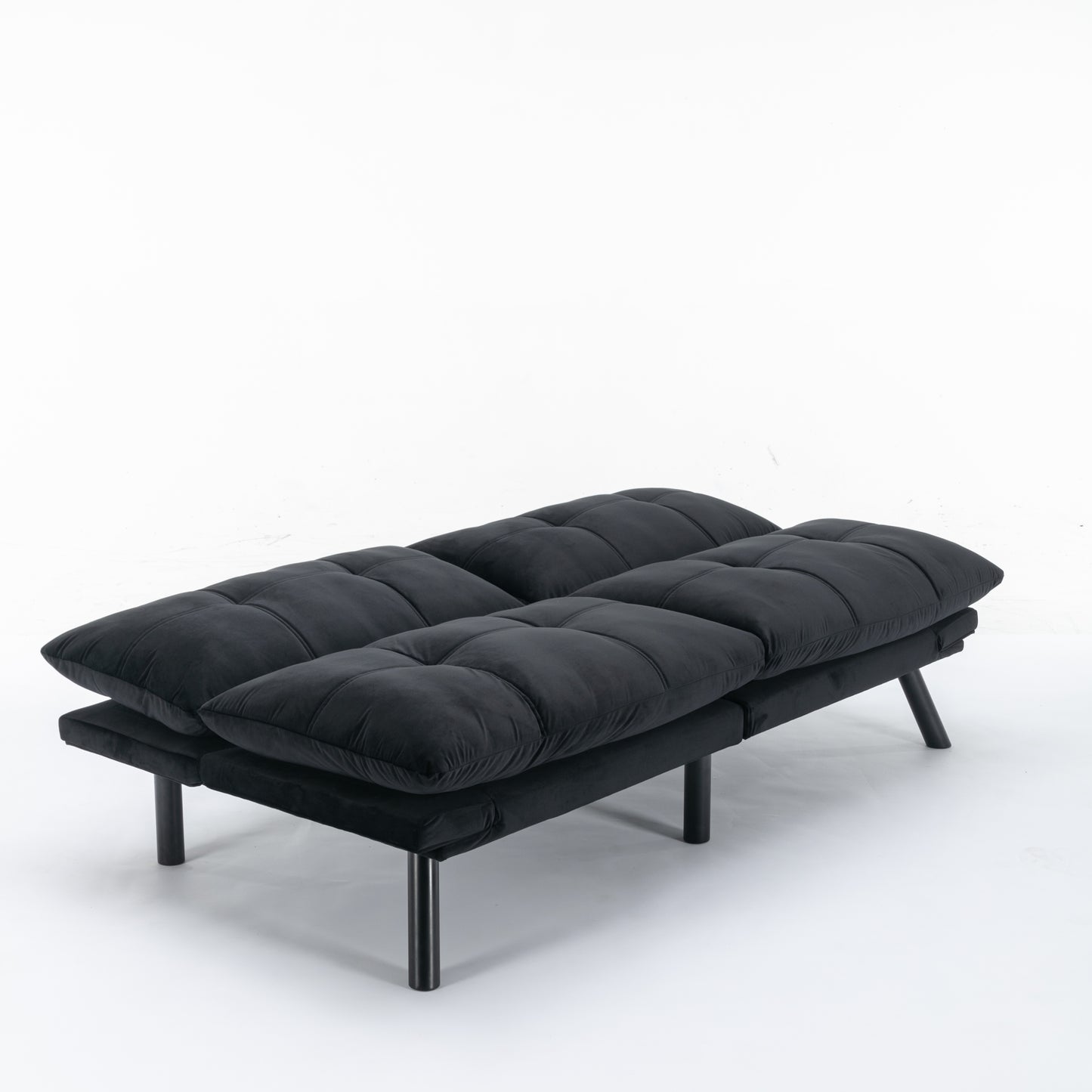 Vega Convertible Folding Modern Sofa Bed - Black