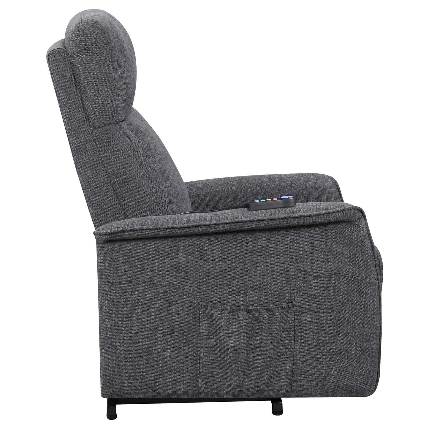 Morgan Power Lift Recliner with Massage Function - Charcoal