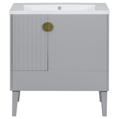 Dot Bathroom Vanity with Sink - Gray