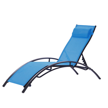 Blosso Outdoor Chaise Lounges (Set of 2) - Blue