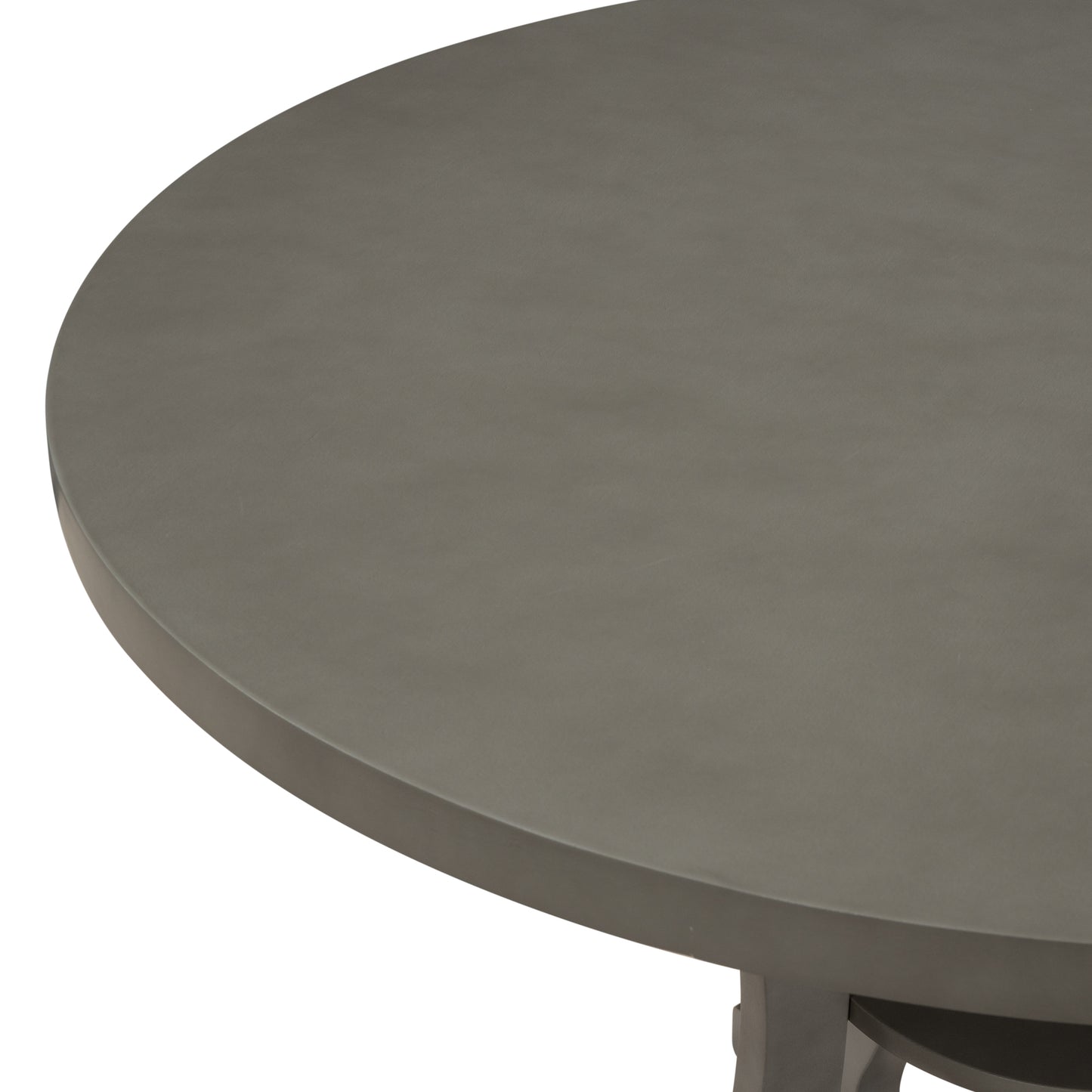 Tristan 5pc Dining Set Round Table 4x Side Chairs - Gray