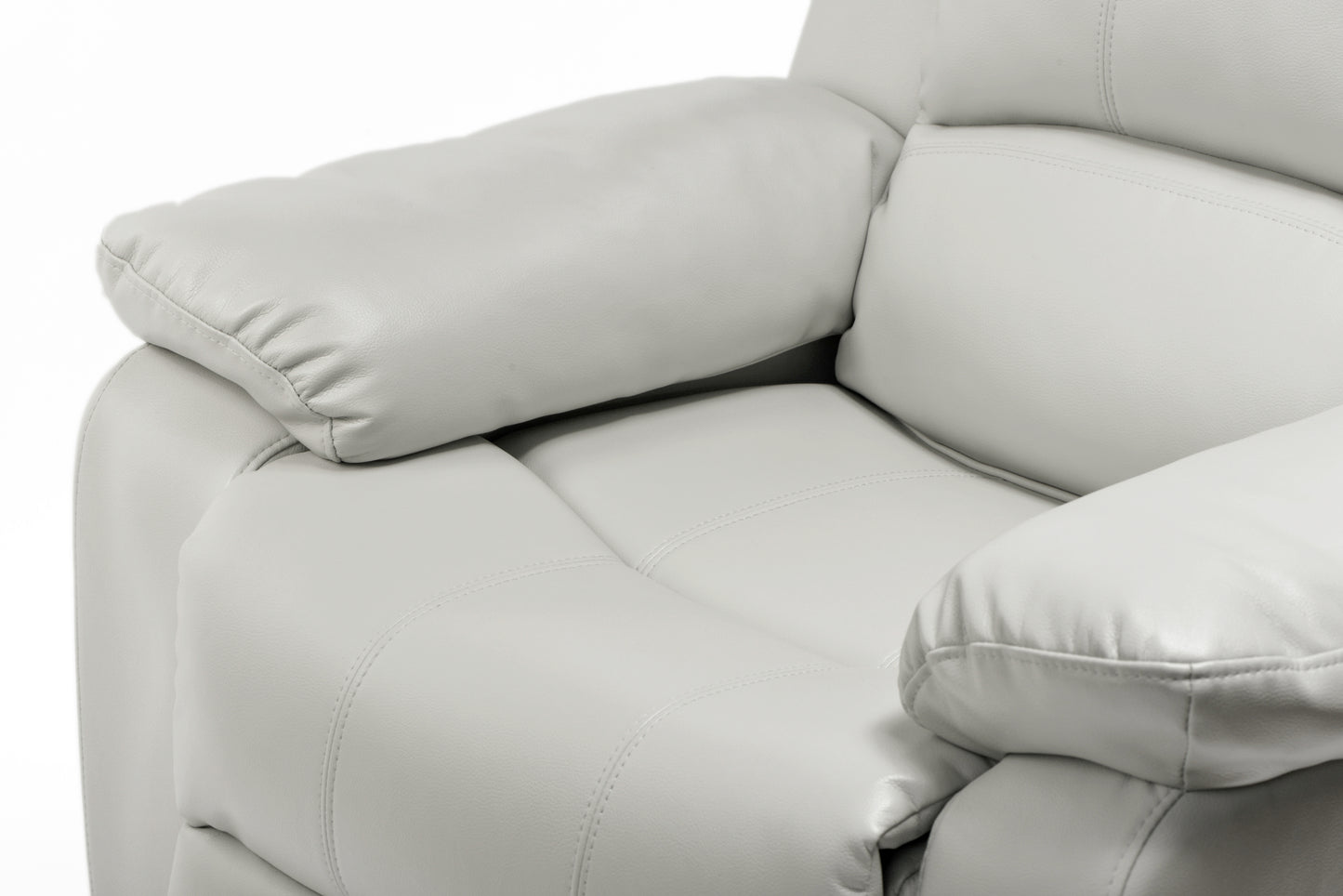 Charlotte Leather Gel Recliner - Ivory