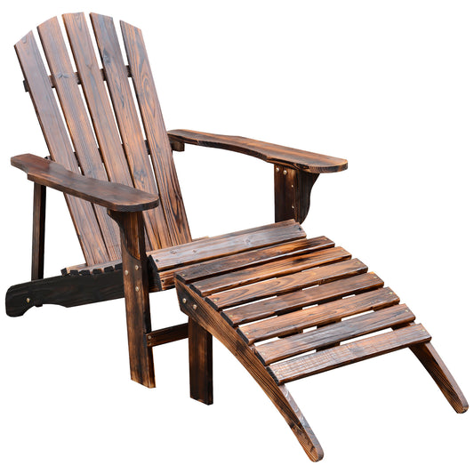 Myrick Outdoor Wooden Adirondack Chair - Natural