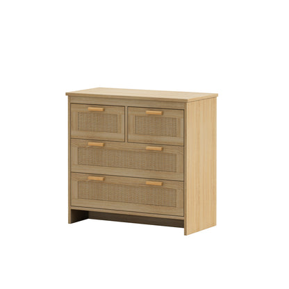 Tero 4 Drawers Rattan Cabinet - Natural