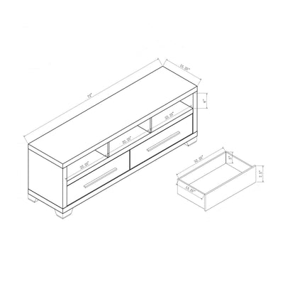 knox TV Stand - White