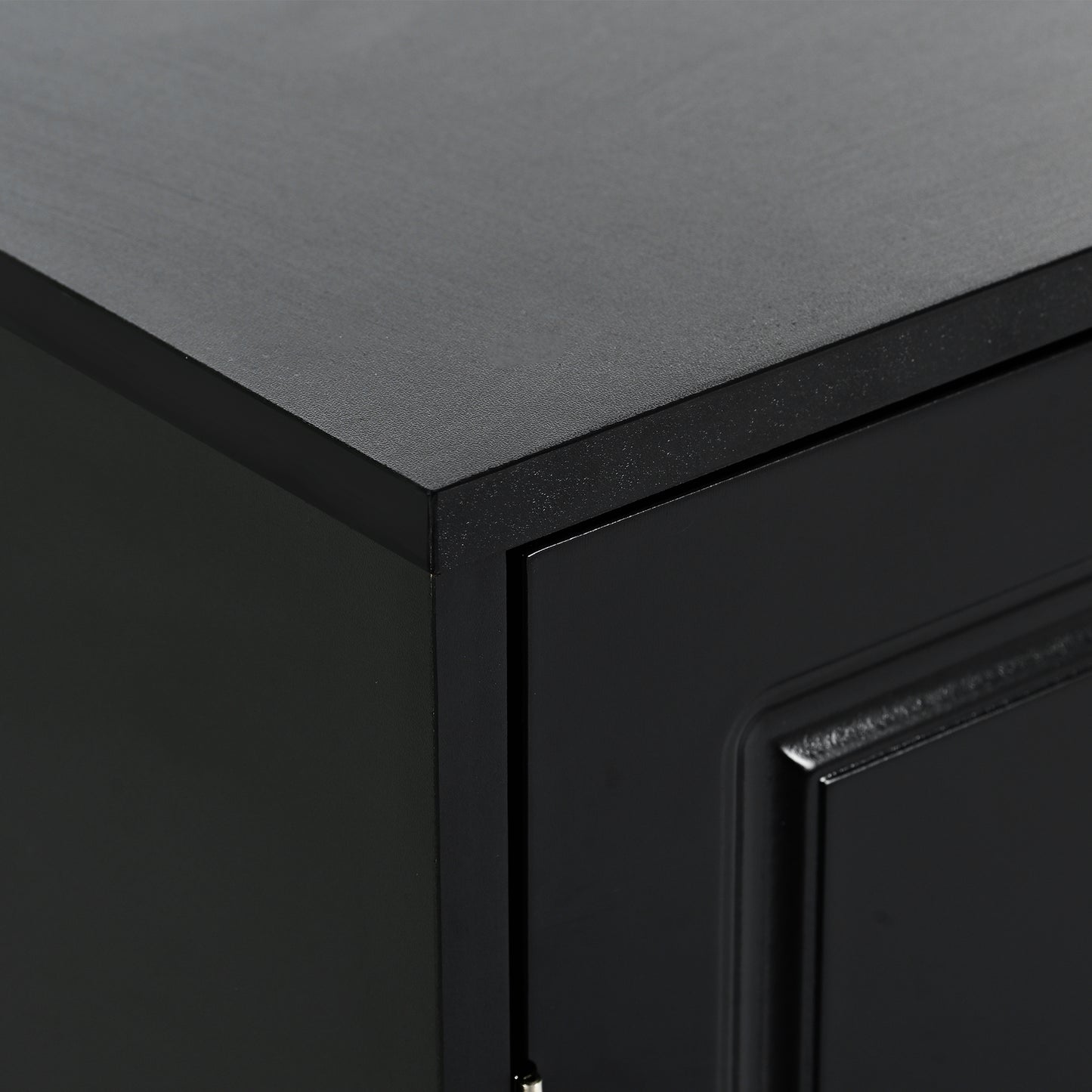 Mali Sleek and Modern Shoe Cabinet - Black