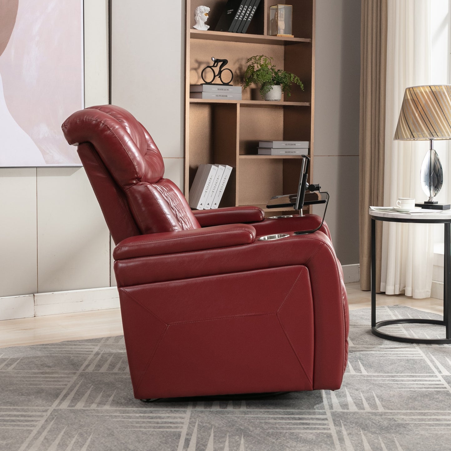 Comfort Max 270 Degree Swivel Power Recliner - Red