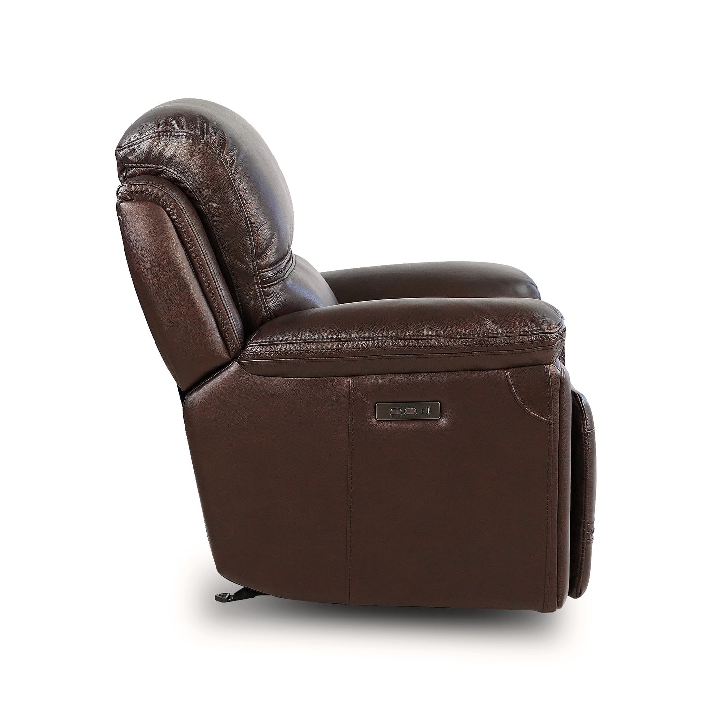 Timo Top Grain Leather Power Recliner - Brown