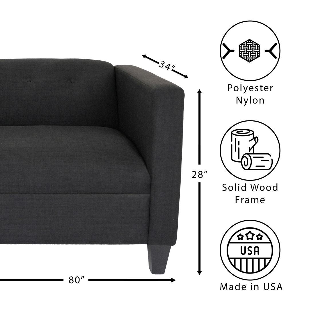 Hansen Loveseat Sofa - Black