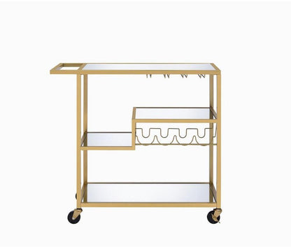 Champagne Serving Cart & Mirror