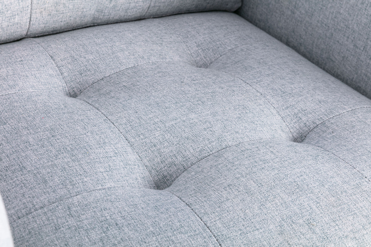 Victoria Fabric Loveseat - Light Gray