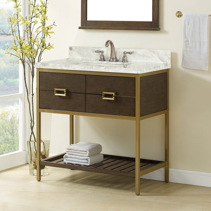 Carrara Marble BathroomVanity