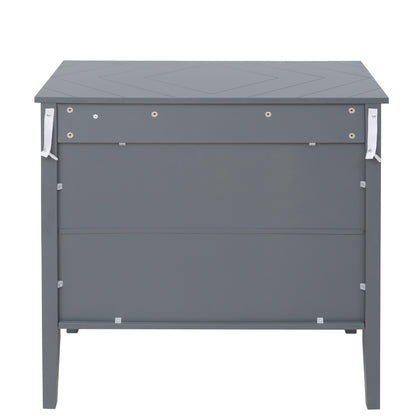 Aaron 2 Door Wooden Cabinets - Gray