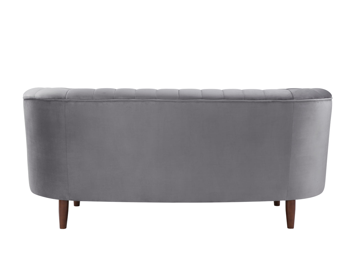 Millephri Velvet Loveseat - Gray