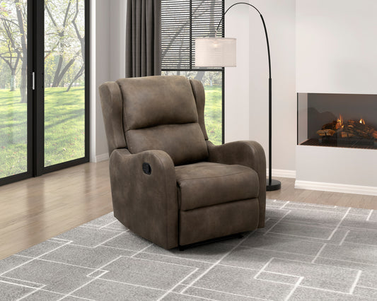 Amaris Microfiber Upholstery Reclining Chair - Brown