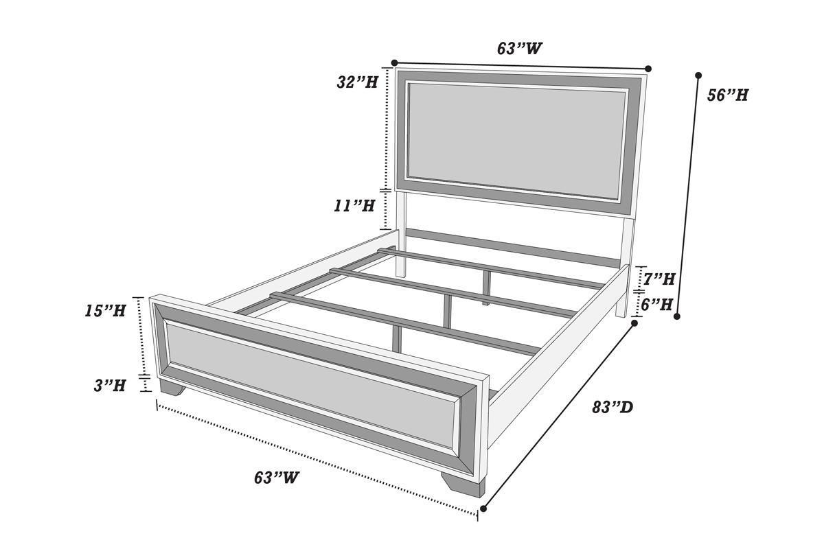 Morpheus Queen Size Bed - Oak