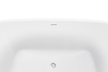 Timo 67"  Acrylic Freestanding Soaking Bathtub  - White