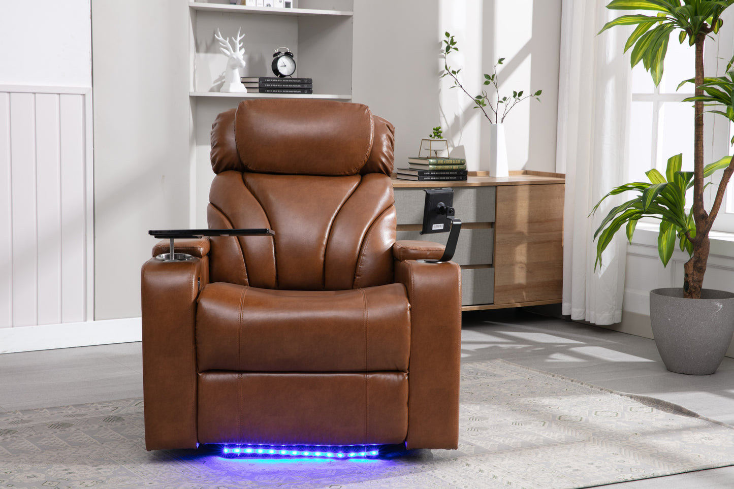 Orbit Power Motion Recliner -  Light Brown