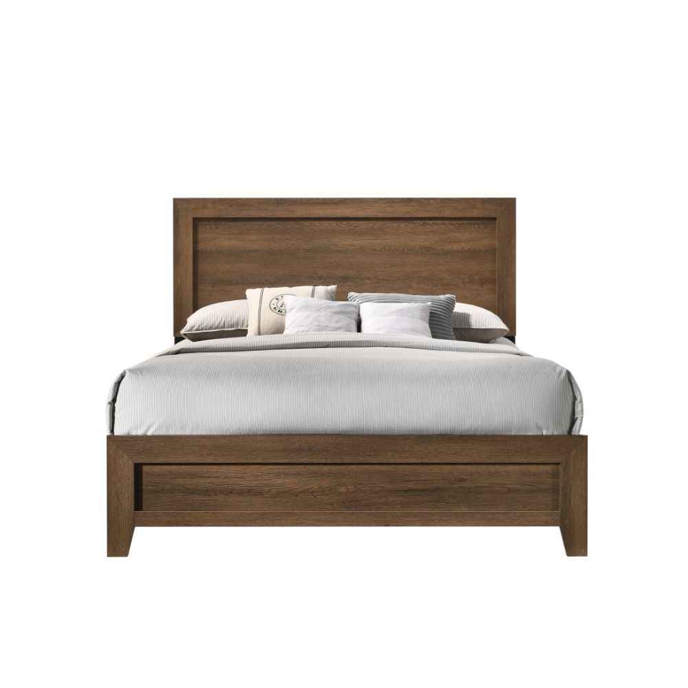 Miquell Eastern King Bed - Oak