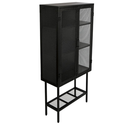 Laso II Mesh Door Cabinet - Black