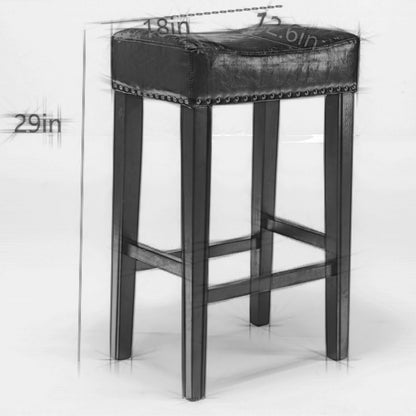 Urban Counter Height 29" Bar Stools -  Brown  Set of 2