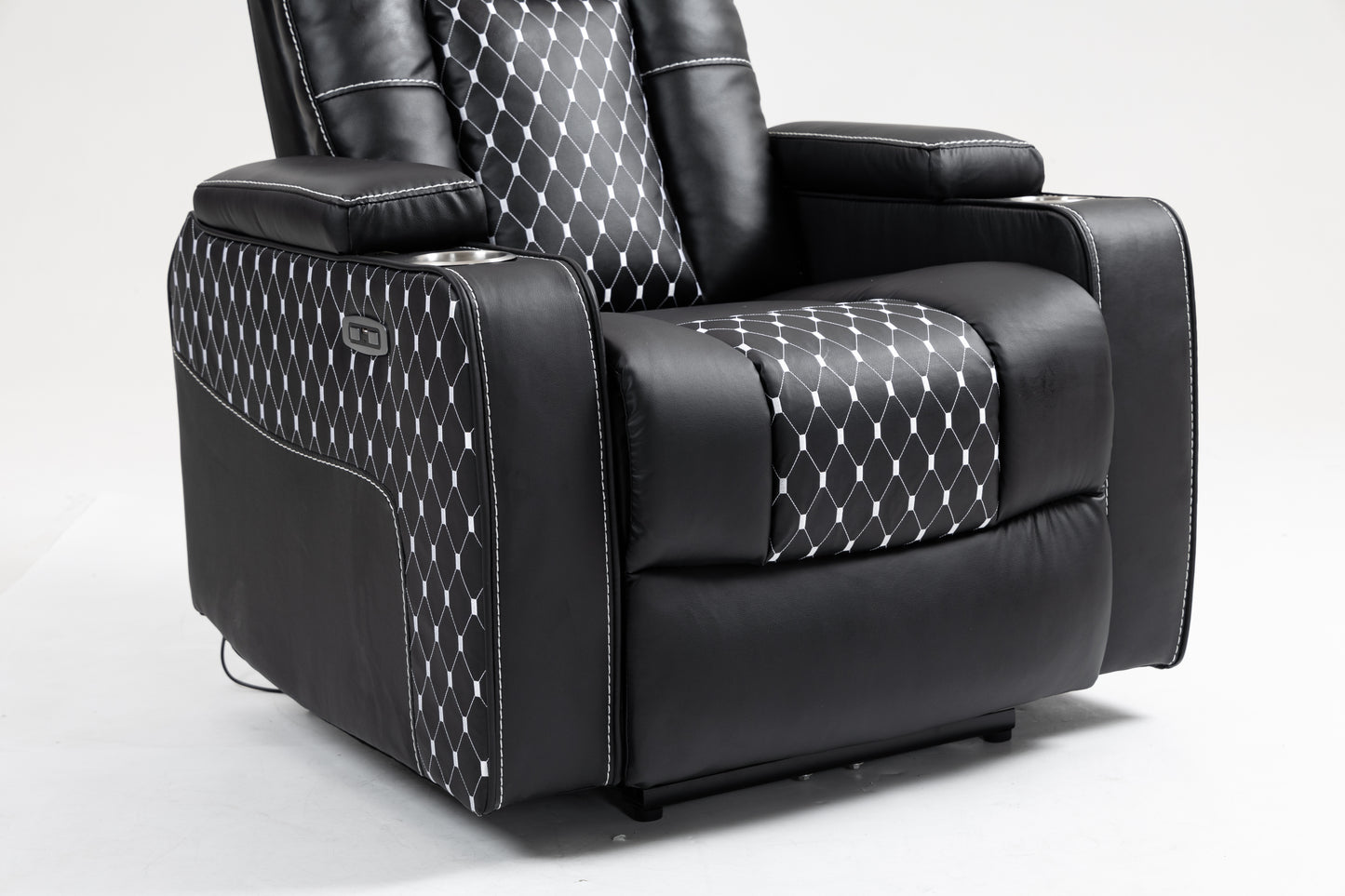 Warner II Power Recliner with Multifunctional Features - Black