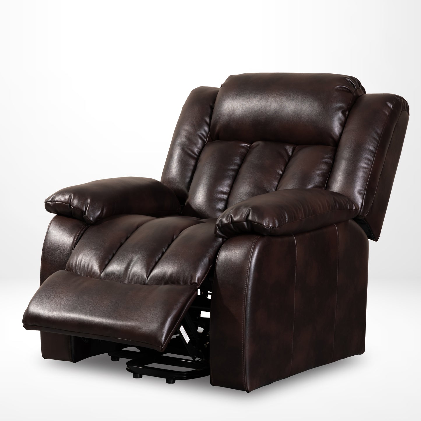 Trio Power Recliners Sofa - Red Brown