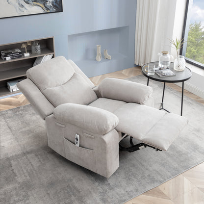 Aether Power Recliner Chair with Adjustable Massage Function - Beige