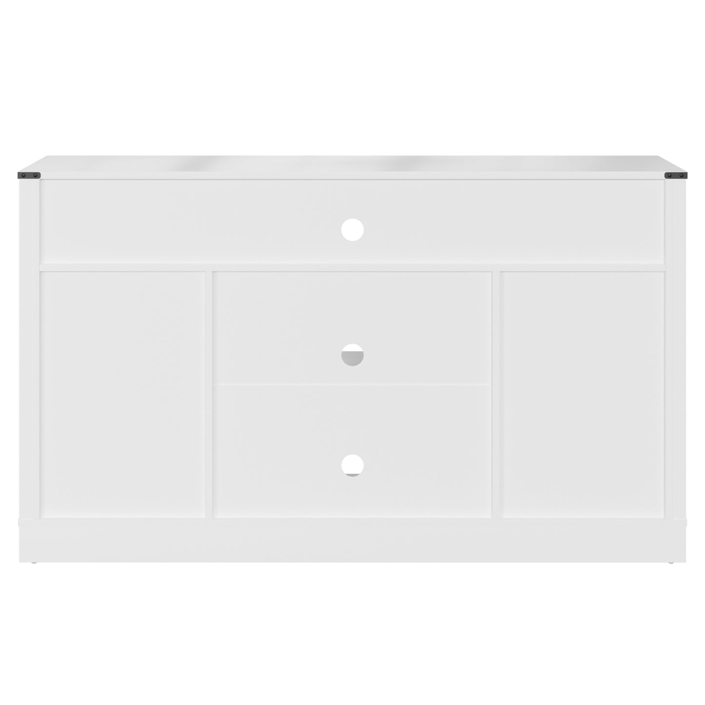 Mena 58" Farmhouse Double-Door TV Cabinet - White