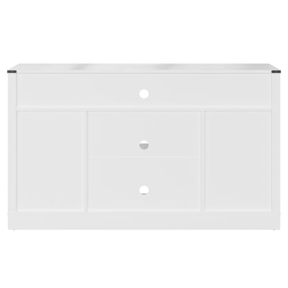 Mena 58" Farmhouse Double-Door TV Cabinet - White