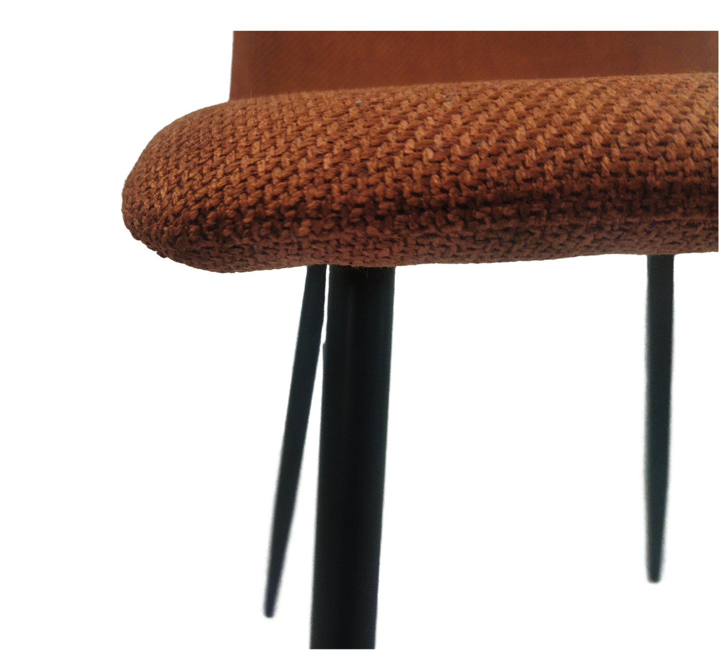 Ona Suedette Dining Chairs with Black Metal Leg (Set of 2) - Caramel