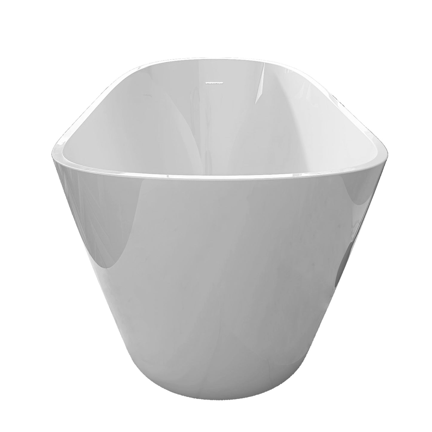 Nest 59" Acrylic Freestanding  Soaking Bathtub - Gloss White