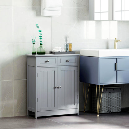 kleankin Bathroom Floor Cabinet - Gray