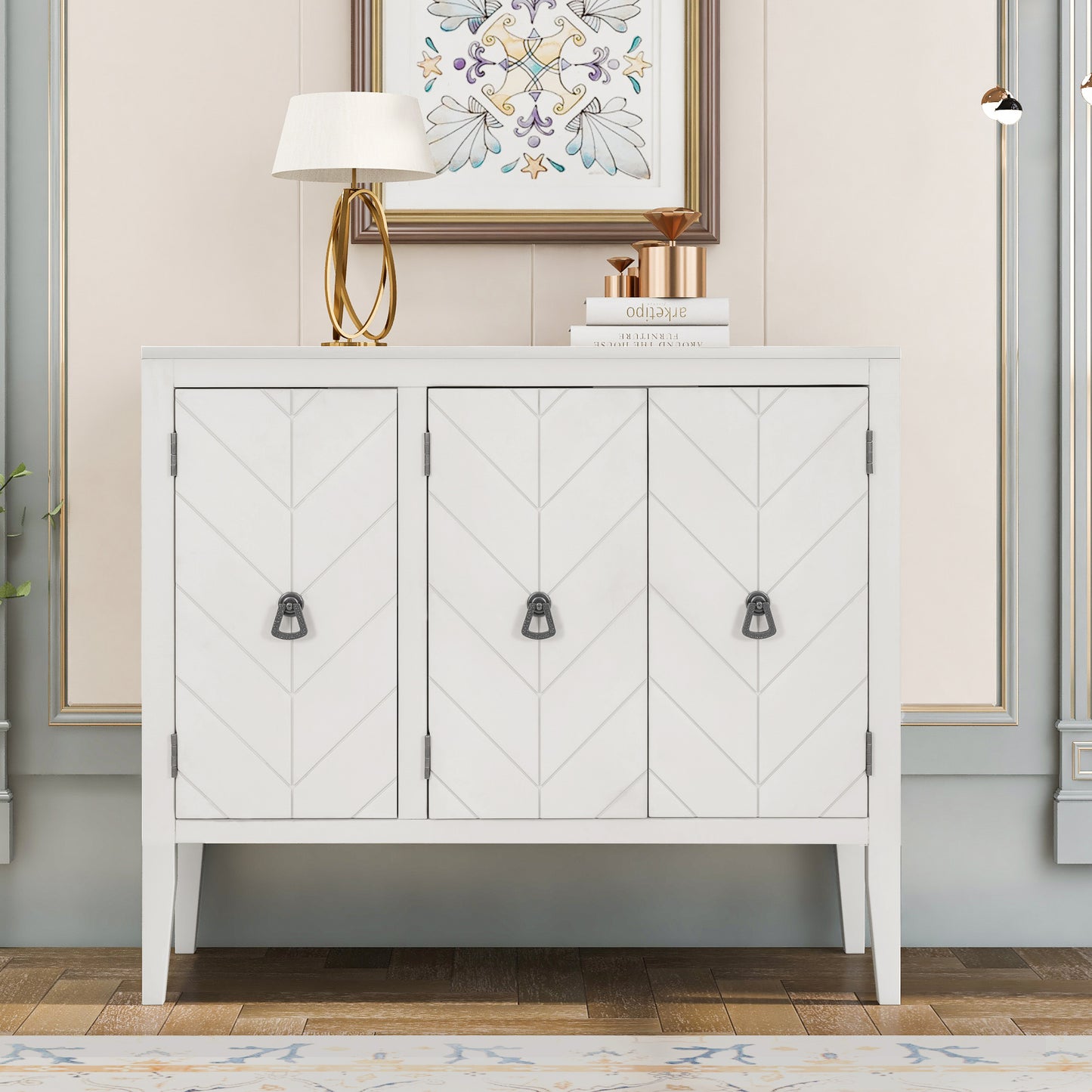 Delena Accent Storage Cabinet - Cream White