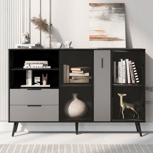 Bella Storage Cabinet - Black/Gray