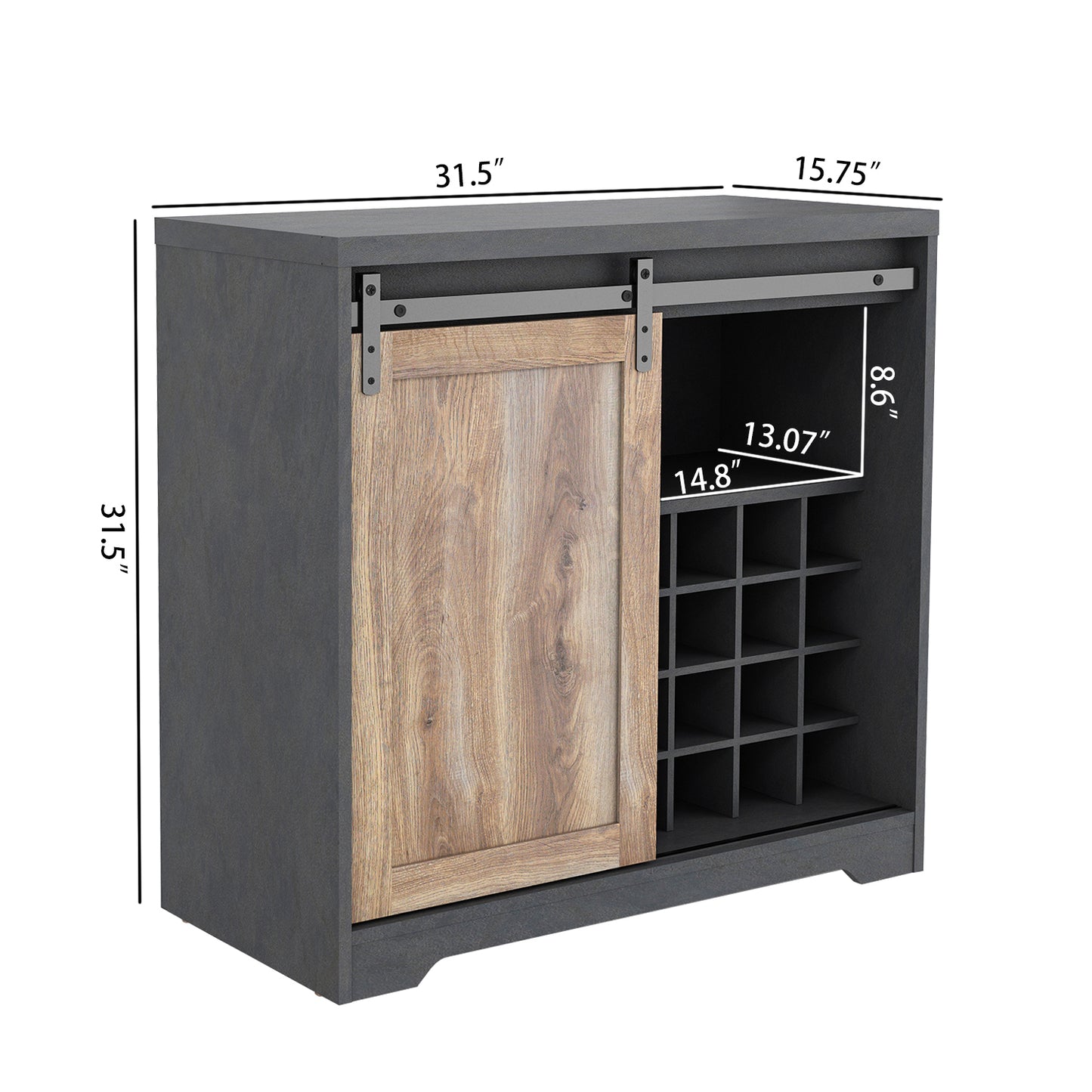 Esco Wine Cabinet - Black